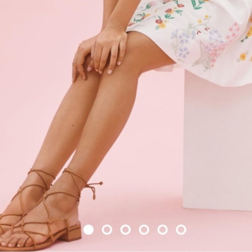 Sam Edelman Brown Lace-Up Sandals